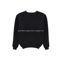 Men's Knitted Cable Stitch Crewneck Solid Color Pullover